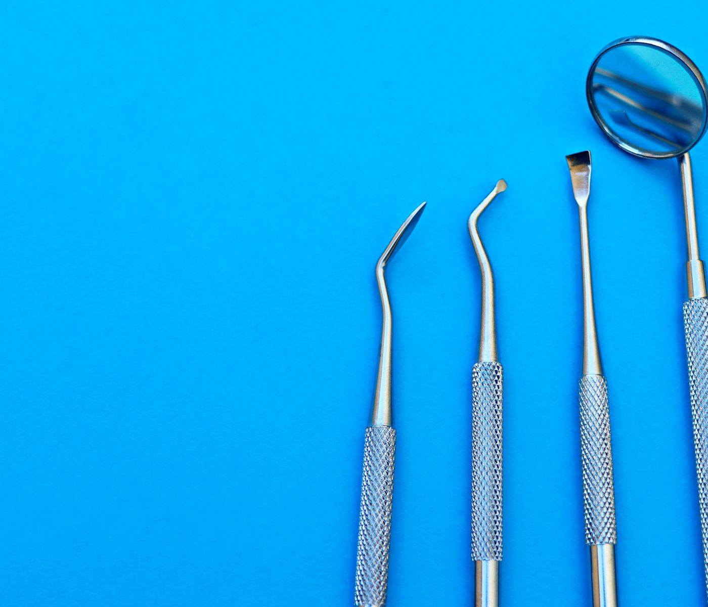 Dental instruments prepared for an examination